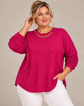 Immagine di CASHMERE AND VISCOSE ROUND NECK TOP WITH GOLD CHAIN